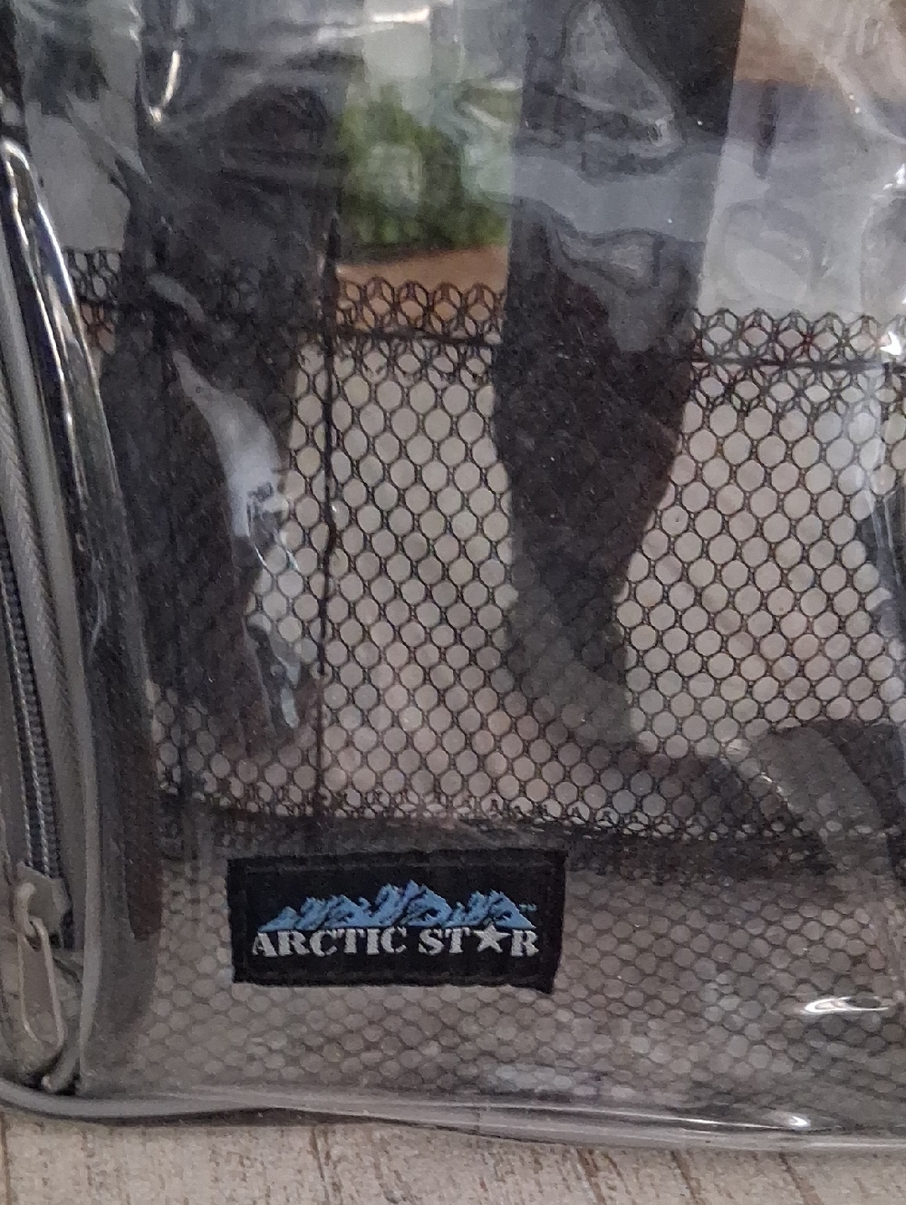 Clear Transparent Backpack with Black Trim - Picture 2 of 9